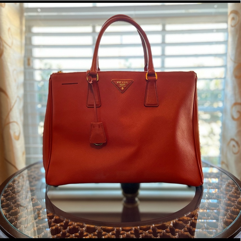 Prada Galleria Double Zip Tote Saffiano Leather Medium